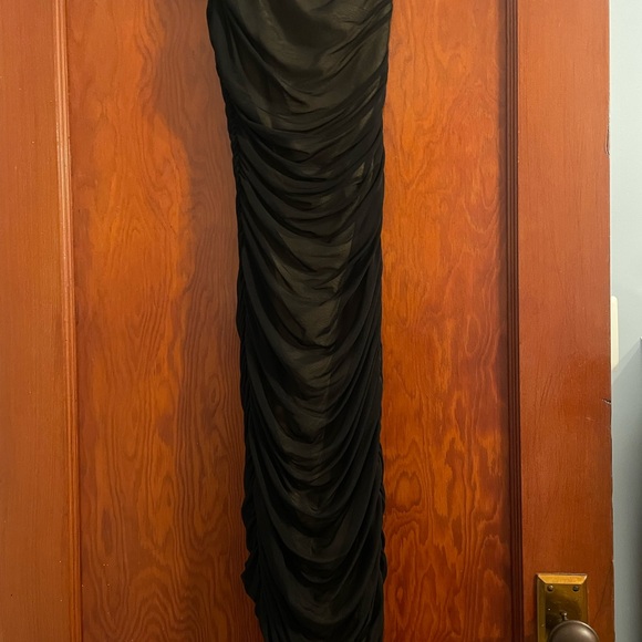 Lulus Ruched One Shoulder Dress - Picture 2 of 3